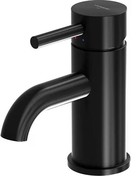 Steinberg Serie 100 Waschtisch-Einhebelmischer mit Ablaufgarnitur Ausladung 100mm schwarz