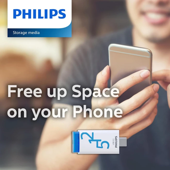 Philips Flash Drive Click Edition 512GB weiß/blau, USB-C, USB 3.2 Gen 1×1