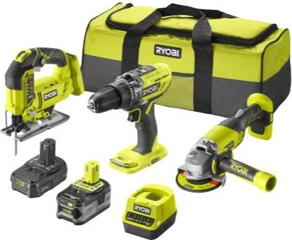Ryobi RCK183B-242S One+ Akku-Maschinenset inkl. Tasche + 2 Akkus 2.0/4.0Ah