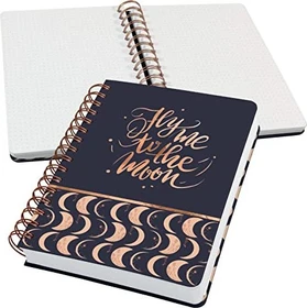 Sigel Jolie Spiral-Notizbuch, A5, punktiert, Hardcover, Motiv Moonlight Melody, 120 Blatt