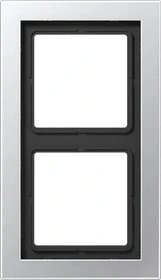 Jung Serie LS-design Rahmen Metallausführung 2-fach, aluminium