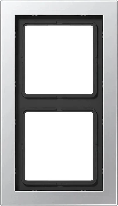 Jung Serie LS-design Rahmen Metallausführung 2-fach, aluminium