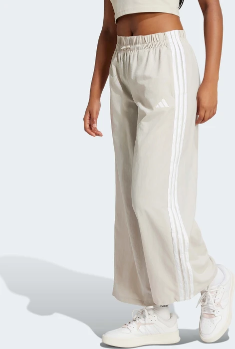 adidas Essentials 3-Streifen Lifestyle Woven Parachute Trainingshose lang beige/weiß (Damen)