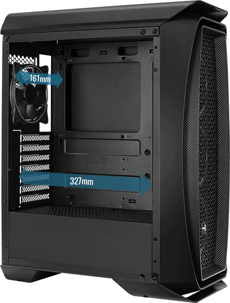 AeroCool Aero One, weiß, Glasfenster