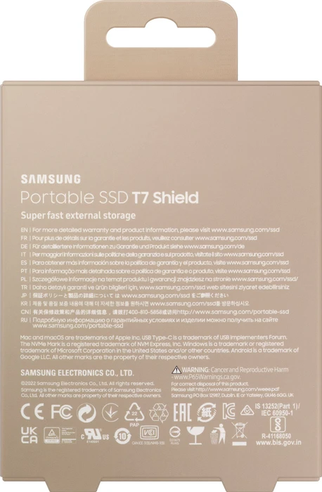 Samsung Portable SSD T7 Shield, beige, Beige, 4TB, USB-C 3.1