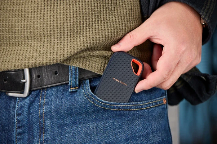 SanDisk Extreme Portable SSD V3, schwarz/orange, 2TB, USB-C 3.2