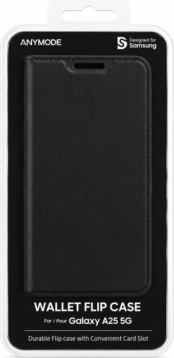 Samsung Anymode Wallet Flip Case für Galaxy A25 5G schwarz