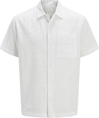 Jack & Jones Relaxed Fit Hemd kurzarm weiß (Herren)