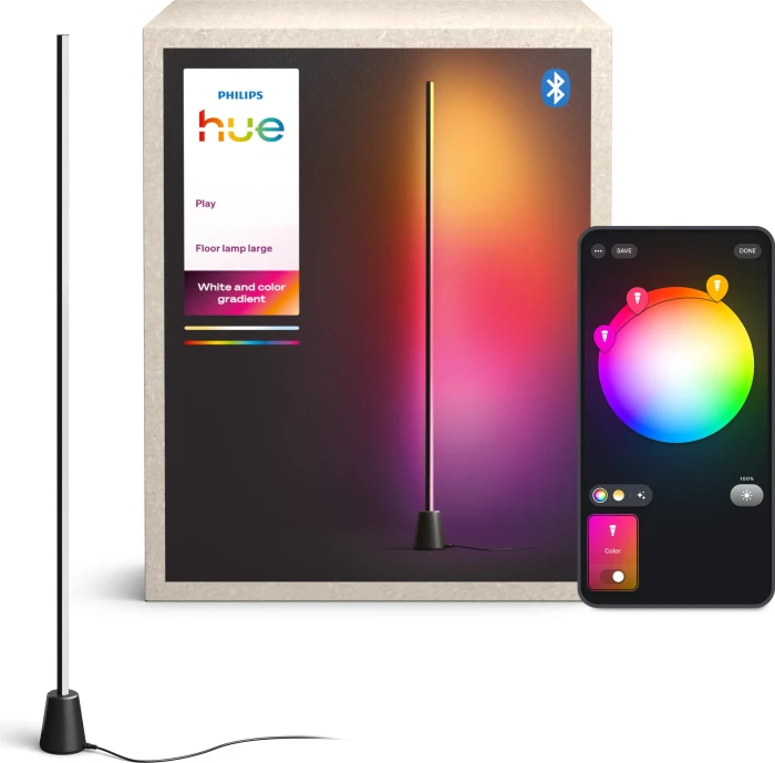 Philips Hue Play Floor White and Color Gradient LED Stehleuchte schwarz