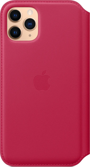 Apple Leder Folio Case für iPhone 11 Pro Himbeere