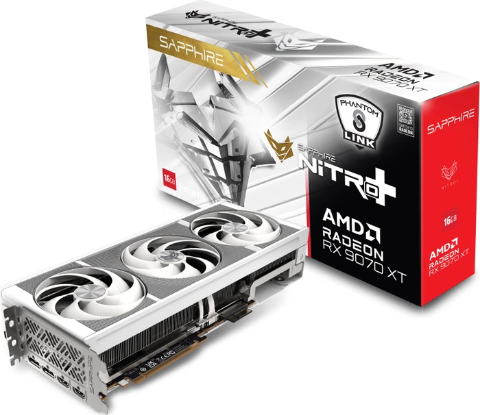 Sapphire Nitro+ Radeon RX 9070 XT OC PhantomLink Polar Edition, 16GB GDDR6, 2x HDMI, 2x DP, lite retail
