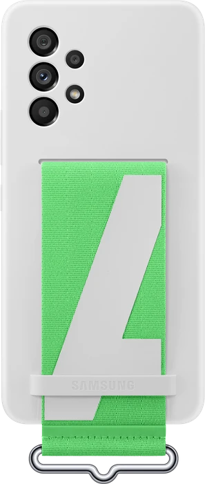 Samsung Silicone Cover with Strap für Galaxy A53 5G weiß