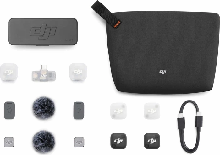 DJI Mic Mini 2, 2 Sender + 1 Handy-Empfänger + Ladeschale