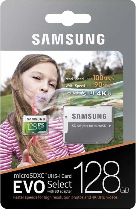 Samsung EVO Select R100/W90 128GB Kit, UHS-I U3, Class 10