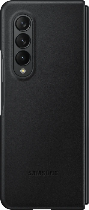 Samsung Leather Cover für Galaxy Z Fold 3 5G schwarz
