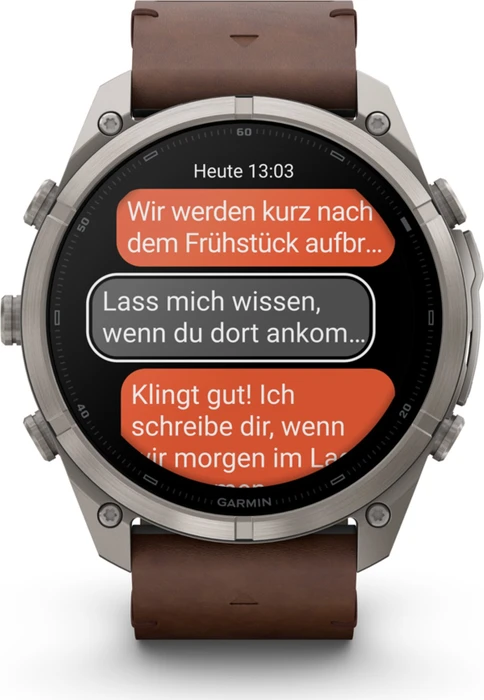 Garmin Fenix 9 Pro inReach 51mm titanium/walnut leather
