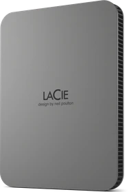 LaCie Mobile Drive Secure, Space Gray, 2TB, USB-C 3.0