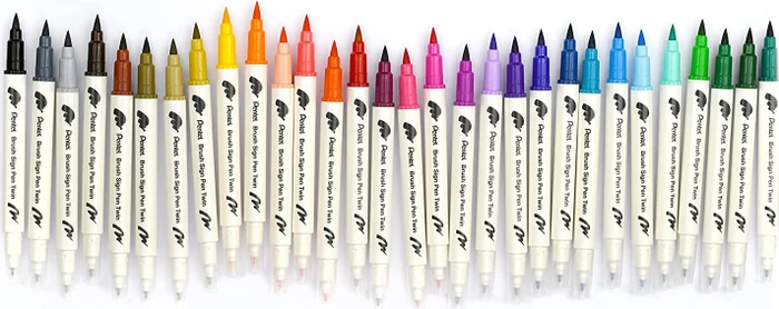 Pentel Brush Sign Pen Twin SESW30C sortiert, 30er-Set