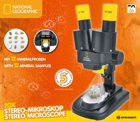 Bresser National Geographic Binokulares Mikroskop 20x