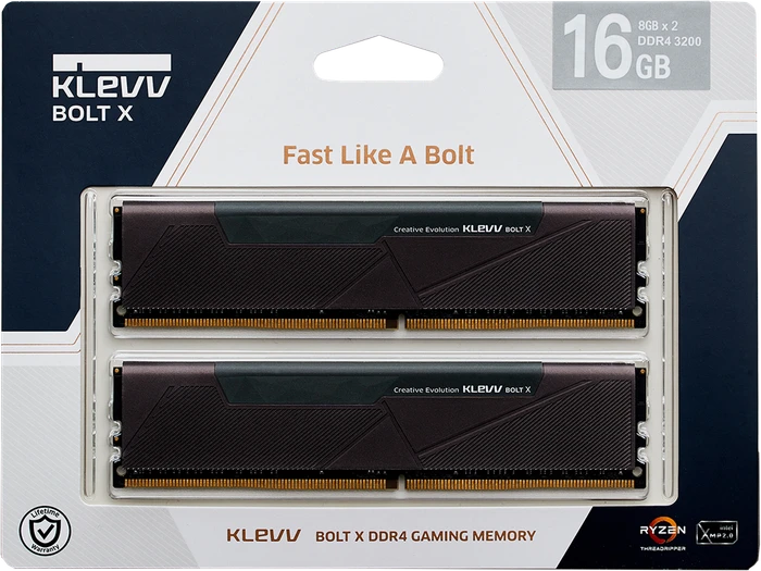 Klevv Bolt X UDIMM 16GB Kit, DDR4-3200, CL16-18-18-38
