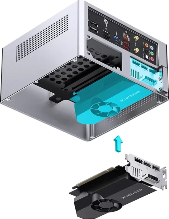 Jonsbo NV10, silber, Mini-ITX