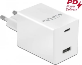 DeLOCK USB Ladegerät USB USB-C PD 3.0 und USB Typ-A 48W weiß
