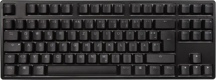 Ducky One TKL PBT schwarz, LEDs RGB, MX SPEED RGB Silver, USB, DE