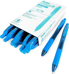Pentel EnerGel X BL107 0.7mm/0.35mm Gelroller hellblau/transparent, 12er-Pack