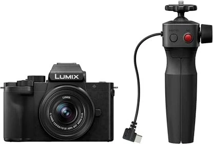 Panasonic Lumix DC-G100D mit Objektiv Lumix G Vario 12-32mm 3.5-5.6 ASPH OIS und Stativgriff