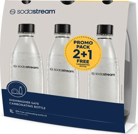 SodaStream PET Sodaflasche Fuse Trio 1l schwarz,   3 Stück