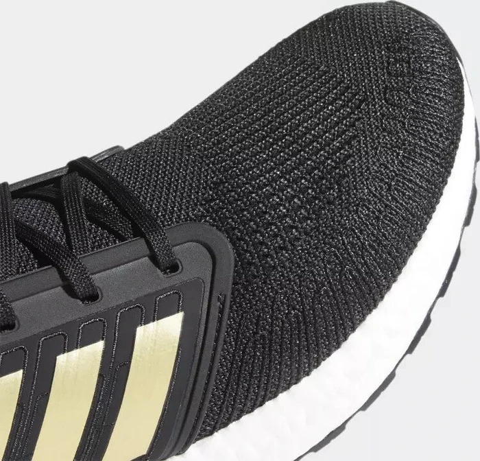 adidas Ultraboost 20 core black/gold metallic/solar red (Herren)