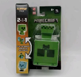 Mattel Minecraft - Flippin' Figure Creeper + Charged Creeper