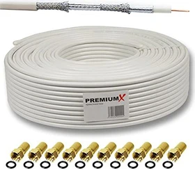 PremiumX Basic Koaxialkabel 135dB 4-fach geschirmt 15m