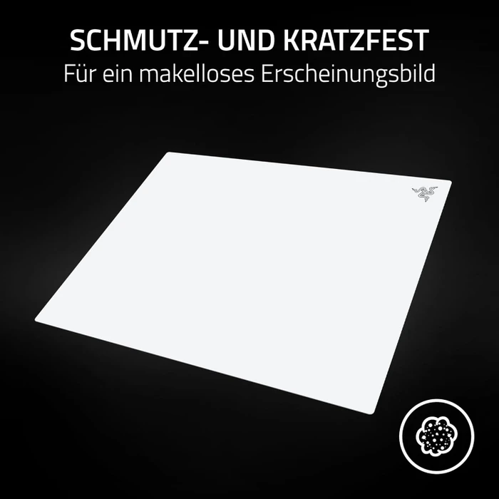 Razer Atlas Pro Gaming-Mauspad aus gehärtetem Glas, 500x400mm, 1.9mm dick, weiß