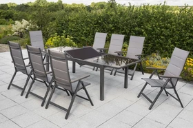 Merxx Trivero Gartenmöbel-Set diamantbraun/graphit, 9-tlg.