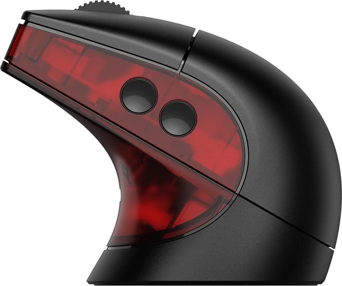 8BitDo Retro R8 Mouse mit Ladestation, Gears of War E-Day Edition, schwarz/rot, USB/Bluetooth