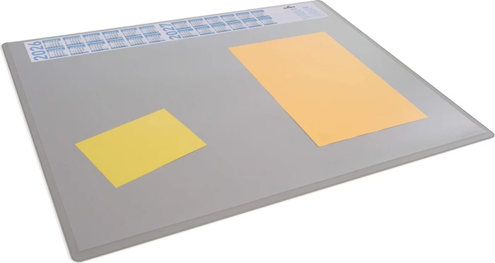 Durable 7223 Schreibunterlage PP mit Jahreskalender und transparenter Abdeckung, 650x500mm, grau