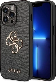 Guess Hard Cover 4G Metal Logo für Apple iPhone 14 Pro grau