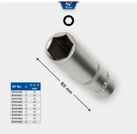 Brilliant Tools Außensechskant Steckschlüssel lang 3/8", 10x63mm