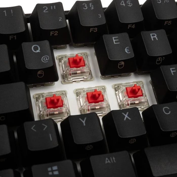 Ducky Mecha Mini PBT, schwarz, MX RGB RED, USB, DE