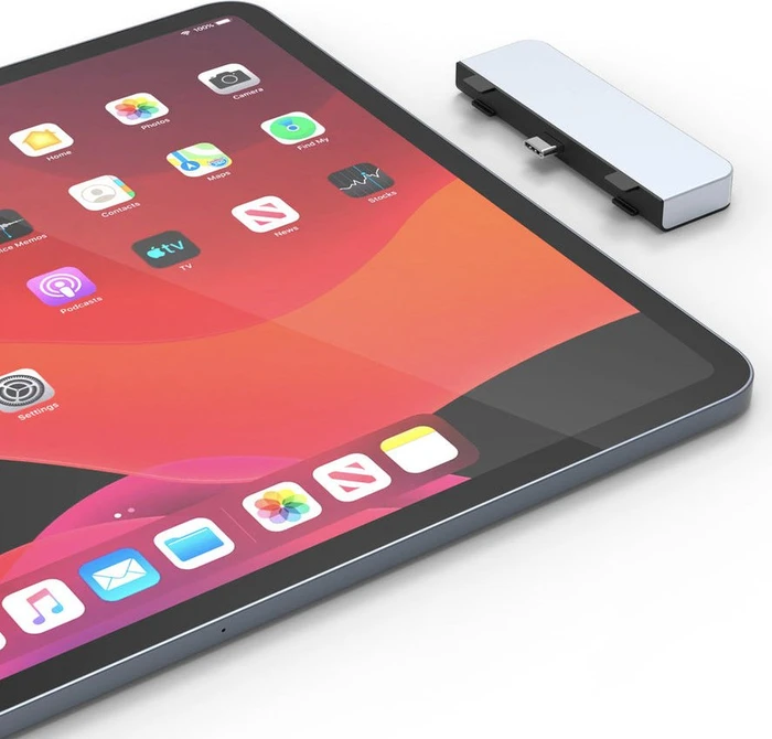 Targus HyperDrive 4-in-1 USB-C Hub für iPad Pro/Air, silber, USB-C 3.0 [Stecker]