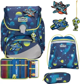 Scout Alpha LED Planets Schultaschen-Set, 4-tlg.