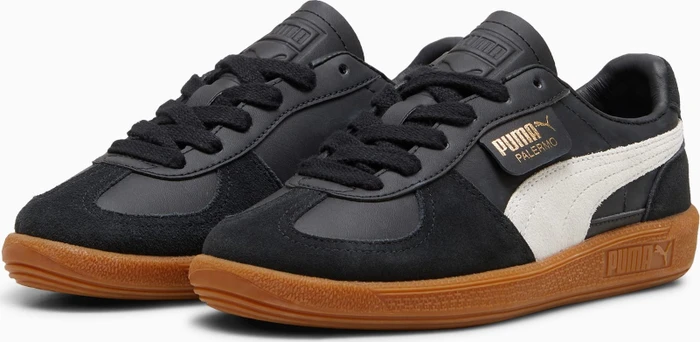 Puma Palermo Leather puma black/feather gray/gum (Junior)