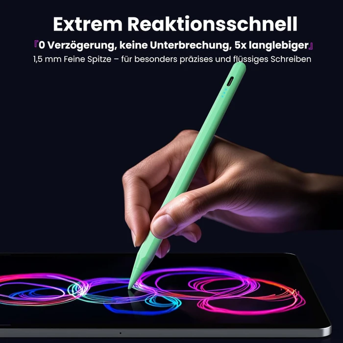 Kingone Stylus Pen Stift für iPad 2018-2026, grün, USB-C