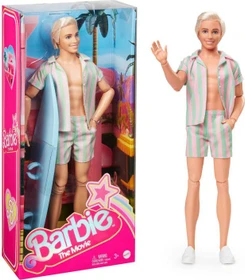 Mattel Barbie - Signature the Movie - Ken mit gestreiftem Strand-Outfit in Pastellrosa und Grün