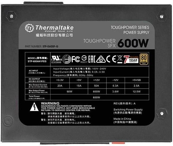 Thermaltake ToughPower SFX Gold 600W, SFX