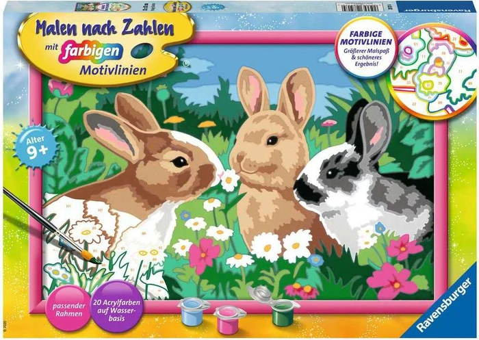 Ravensburger Malen nach Zahlen Putzige Häschen