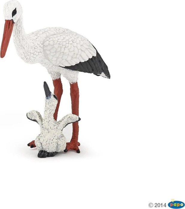Papo Wildtiere der Welt - Storch mit Storchjunges