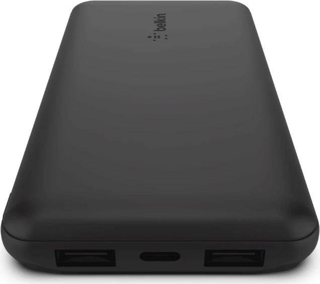 Belkin BoostCharge 3-Port Power Bank 10K + USB-A/USB-C Cable schwarz