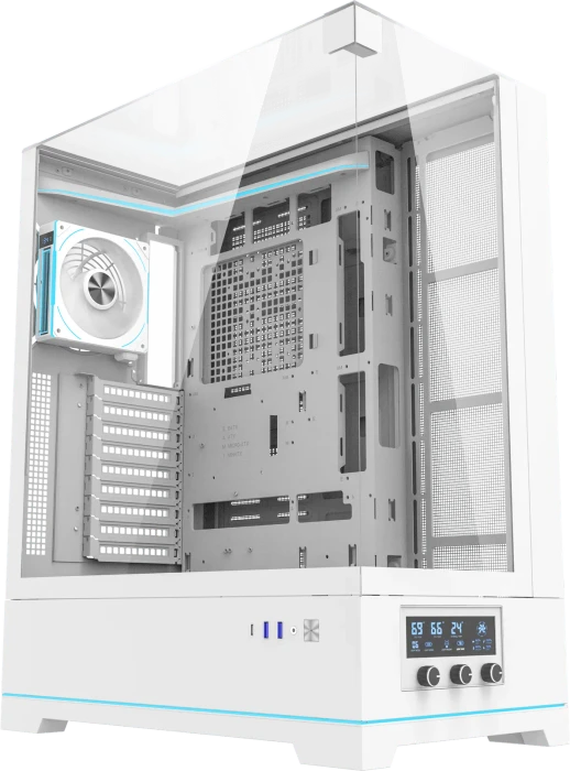 DarkFlash DY450L Pro White, Glasfenster